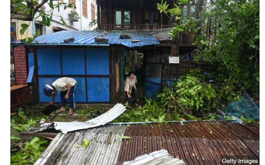मोखा चक्रवातका कारण  म्यानमारमा ५ जनाको मृत्यु, बंगलादेशमा हजारौं घर ध्वस्त