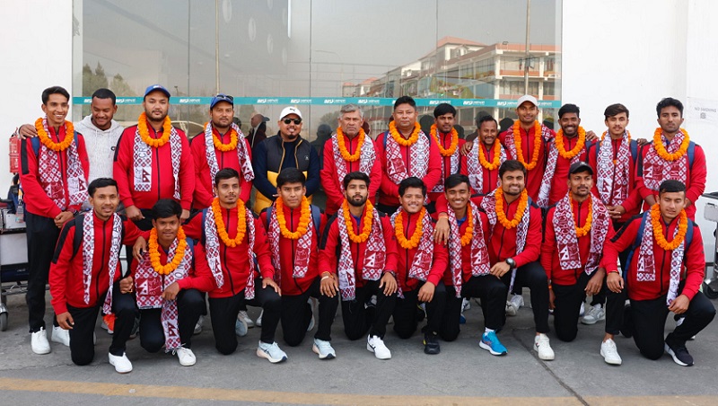 १९ वर्षमुनिको विश्वकप क्रिकेट खेलेको नेपाली युवा टोली स्वदेश फर्कियो