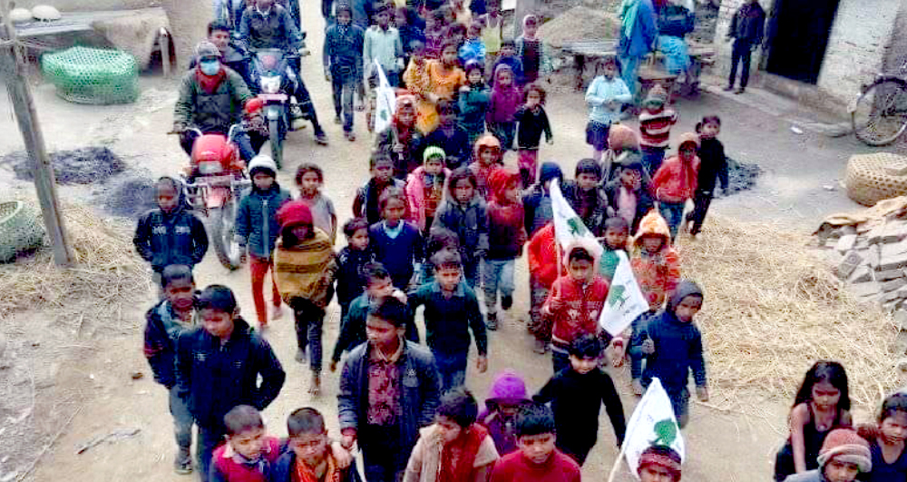 नेपाली काँग्रेस पार्टीको विरोध प्रदर्शनमा बालबालिकाहरुको प्रयोग