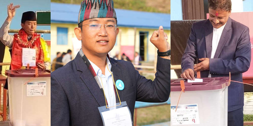 इलाम -२ मा उपनिर्वाचन : नेम्वाङ, लिम्बु र खड्काले गरे मतदान