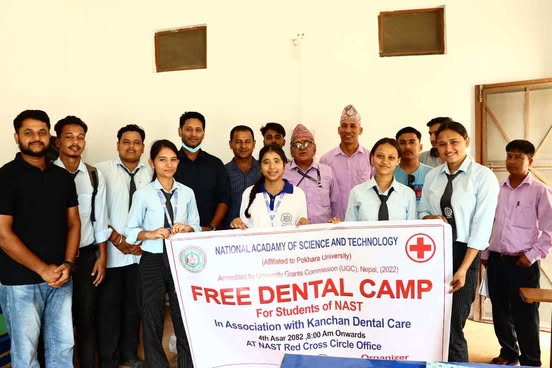 नाष्ट रेडक्रस सर्कलद्वारा निशुल्क दन्त परिक्षण शिविर आयोजना
