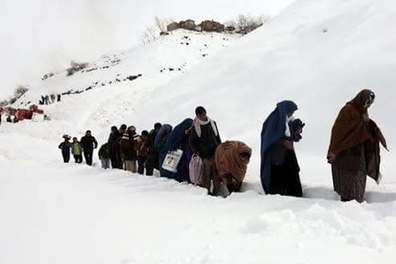 अफगानिस्तानमा चिसो र हिमपातबाट १२ बालबालिकाको मृत्यु