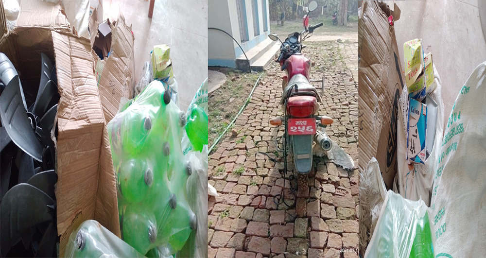 कञ्चनपुर प्रहरीद्वारा अवैध सामान सहित मोटरसाईकल बरामद