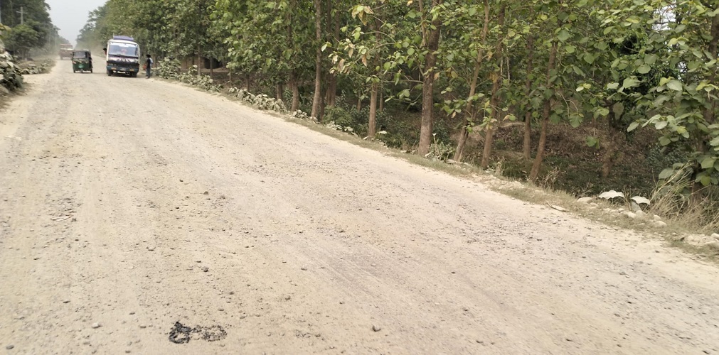 बेलौरी-कलुवापुर सडक कालोपत्रेको काम अलपत्र