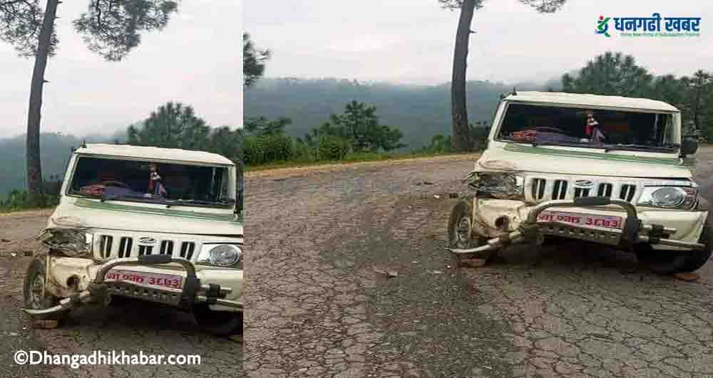 बोगटान फुड्सिल गाउँपालिकाको गाडी जोरायलमा दुर्घटना