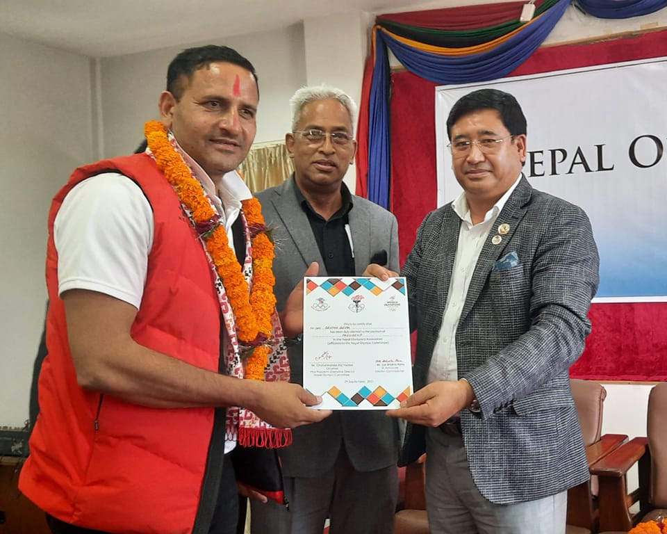 नेपाल ओलम्पियन्स संघको अध्यक्षमा दीपक विष्ट निर्वाचित