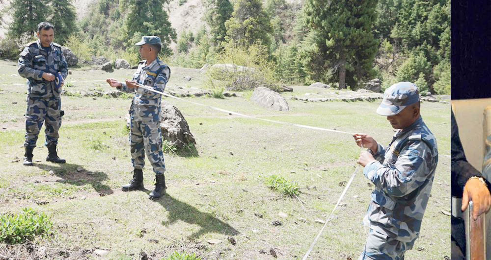 चीन र भारतको सीमामा खटिएका नेपाली सुरक्षाकर्मी त्रिपालमुनि