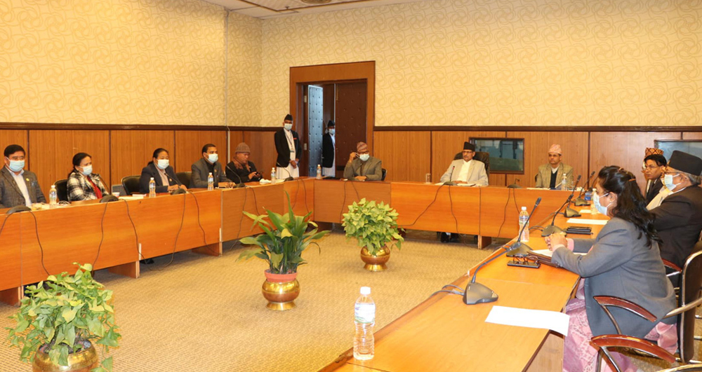 संसद बैठकअघि कार्यव्यवस्था परामर्श समितिको बैठक जारी