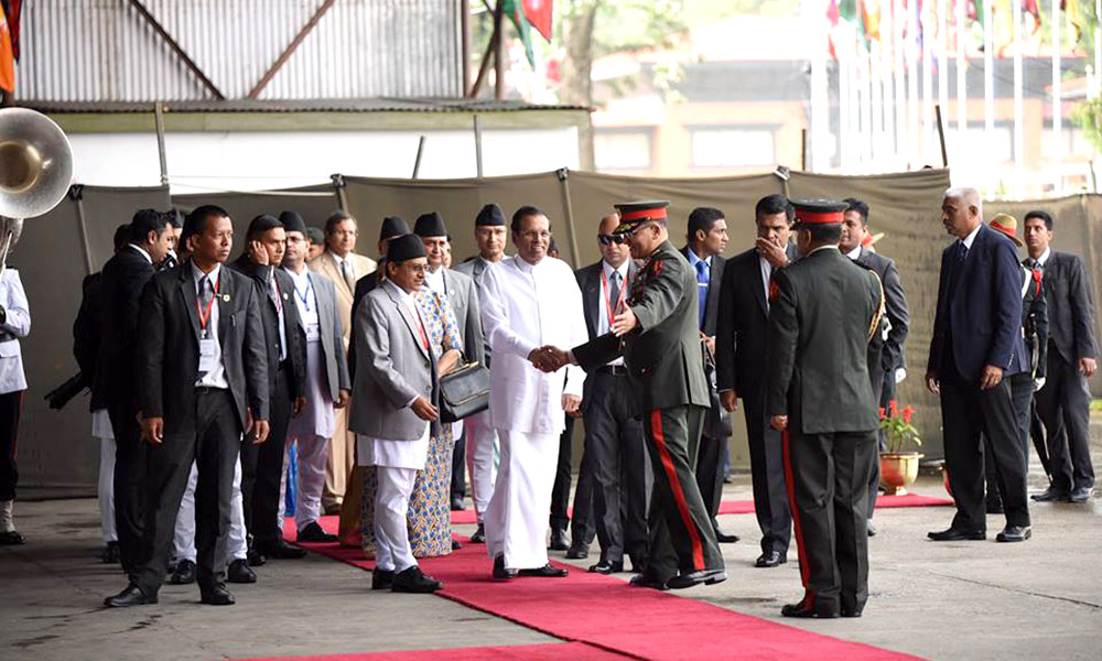श्रीलङ्काका राष्ट्रपति काठमाडौँमा