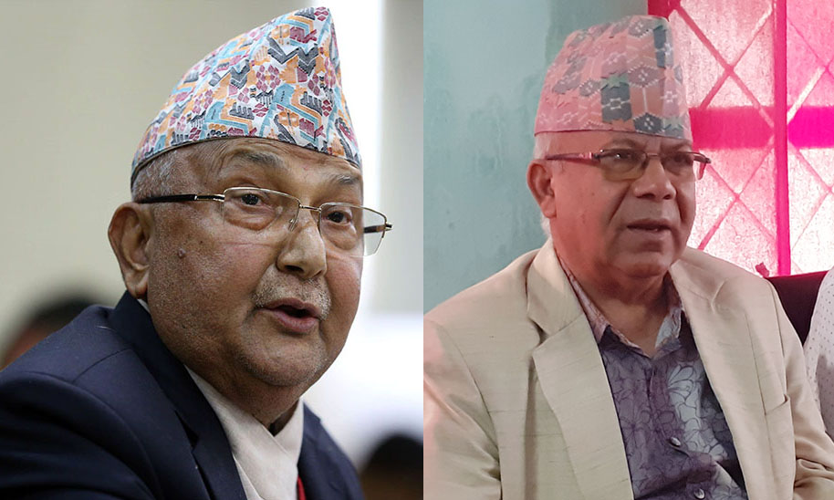 एमाले अध्यक्ष ओली र वरिष्ठ नेता नेपालबीच भेटवार्ता