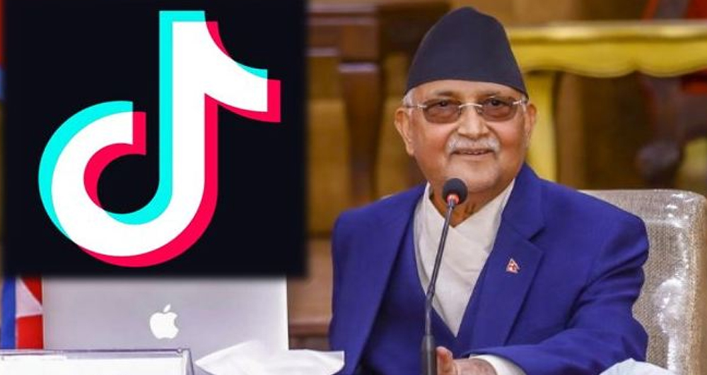 अब टिकटकमा पनि प्रधानमन्त्री केपी ओली