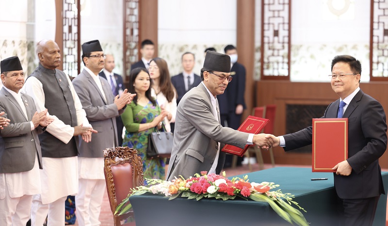 नेपाल-चीनबीच १३ बुँदे सम्झौता, समझदारी पत्रमा हस्ताक्षर