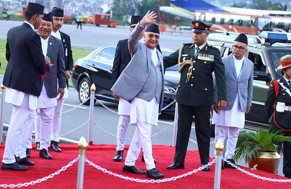 प्रधानमन्त्री ओली स्पेन प्रस्थान