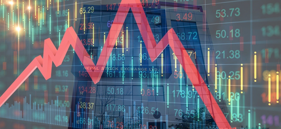सेयर कारोबार मापक  नेप्से  १४.१२ अंकले घट्यो