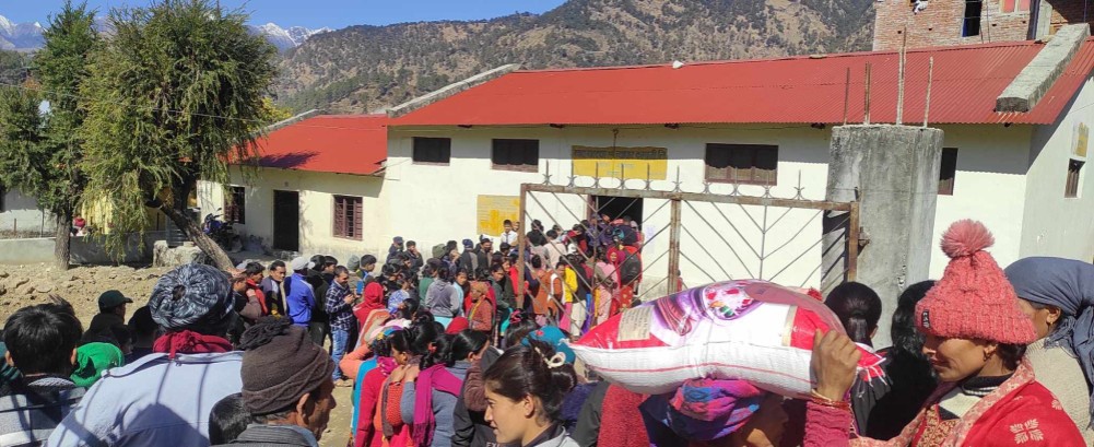 बाजुरामा ५ महिनापछि चामल