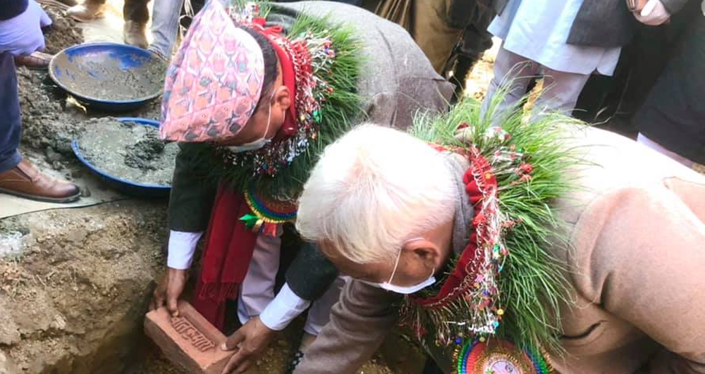 टिकापुर-खक्रौला ४ लेन सडक पुर्वाधार मन्त्री नेम्वाङ र उद्योगमन्त्री भट्टद्धारा शिलान्यास