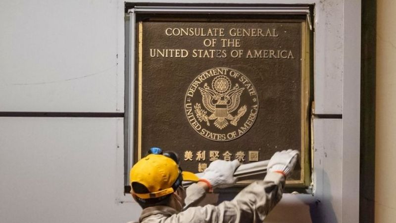 चीनको अल्टिमेटमपछि अमेरिकी कूटनीतिज्ञले चीन छाडे, बन्द भयो दूतावास
